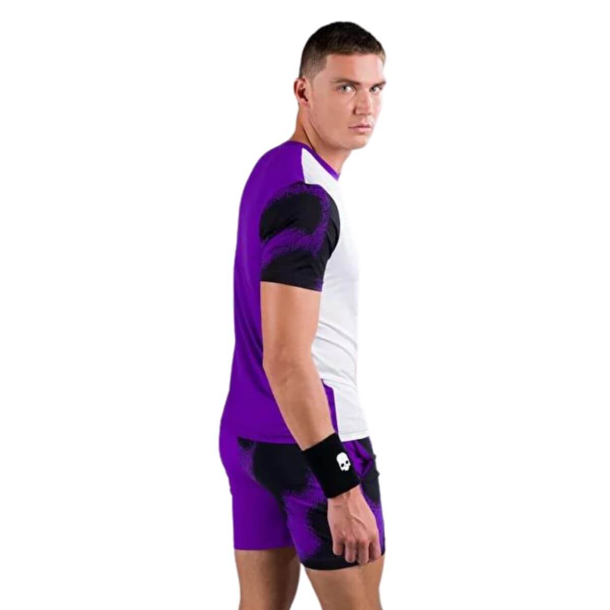 Polera Hydrogen Técnica Bicolor Spray Morada Hombre - Sur SportsVestuario