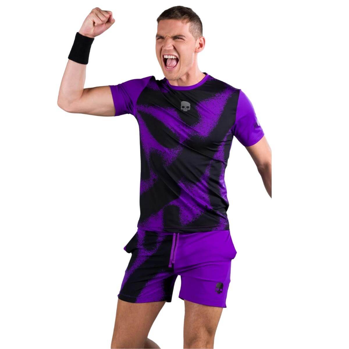Polera Hydrogen Técnica Spray Morado Hombre - Sur SportsVestuario