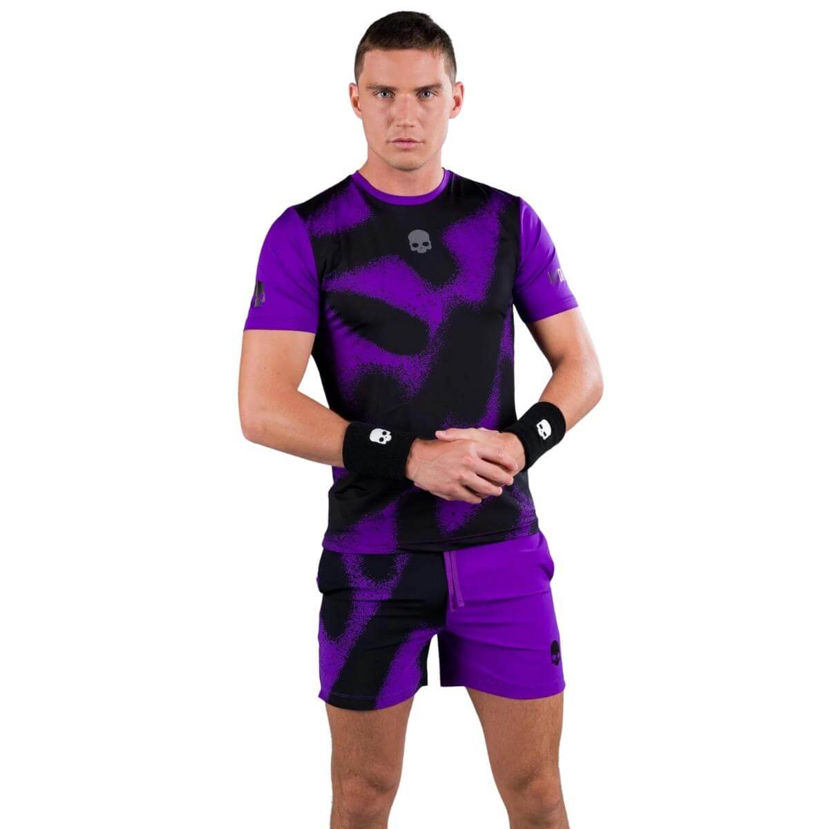 Polera Hydrogen Técnica Spray Morado Hombre - Sur SportsVestuario