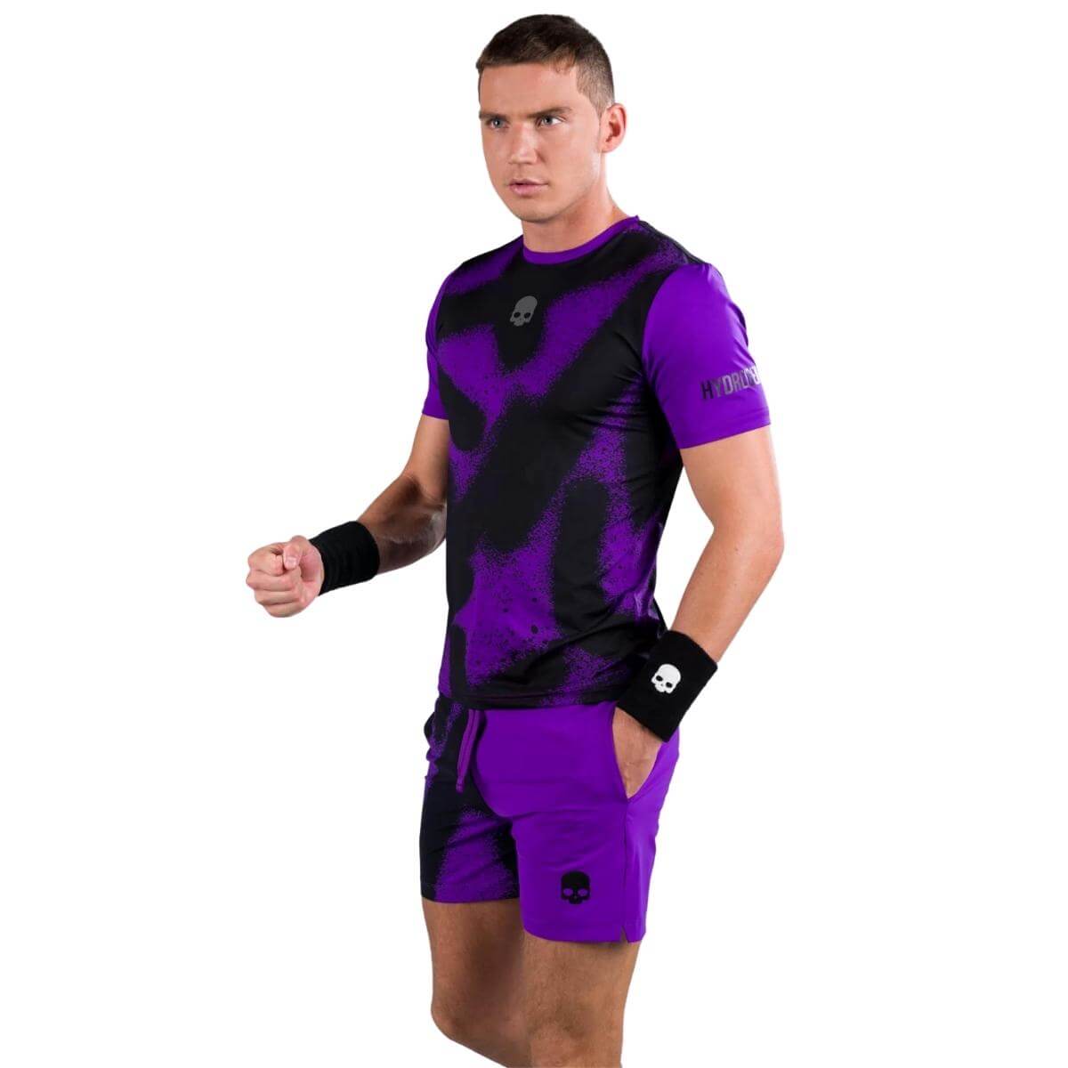 Polera Hydrogen Técnica Spray Morado Hombre - Sur SportsVestuario