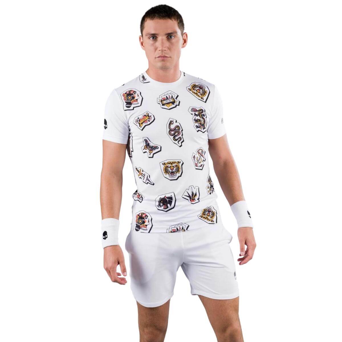 Polera Hydrogen Técnica Tattoo Blanca Hombre - Sur SportsVestuario
