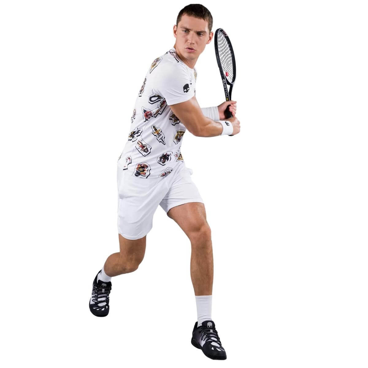 Polera Hydrogen Técnica Tattoo Blanca Hombre - Sur SportsVestuario