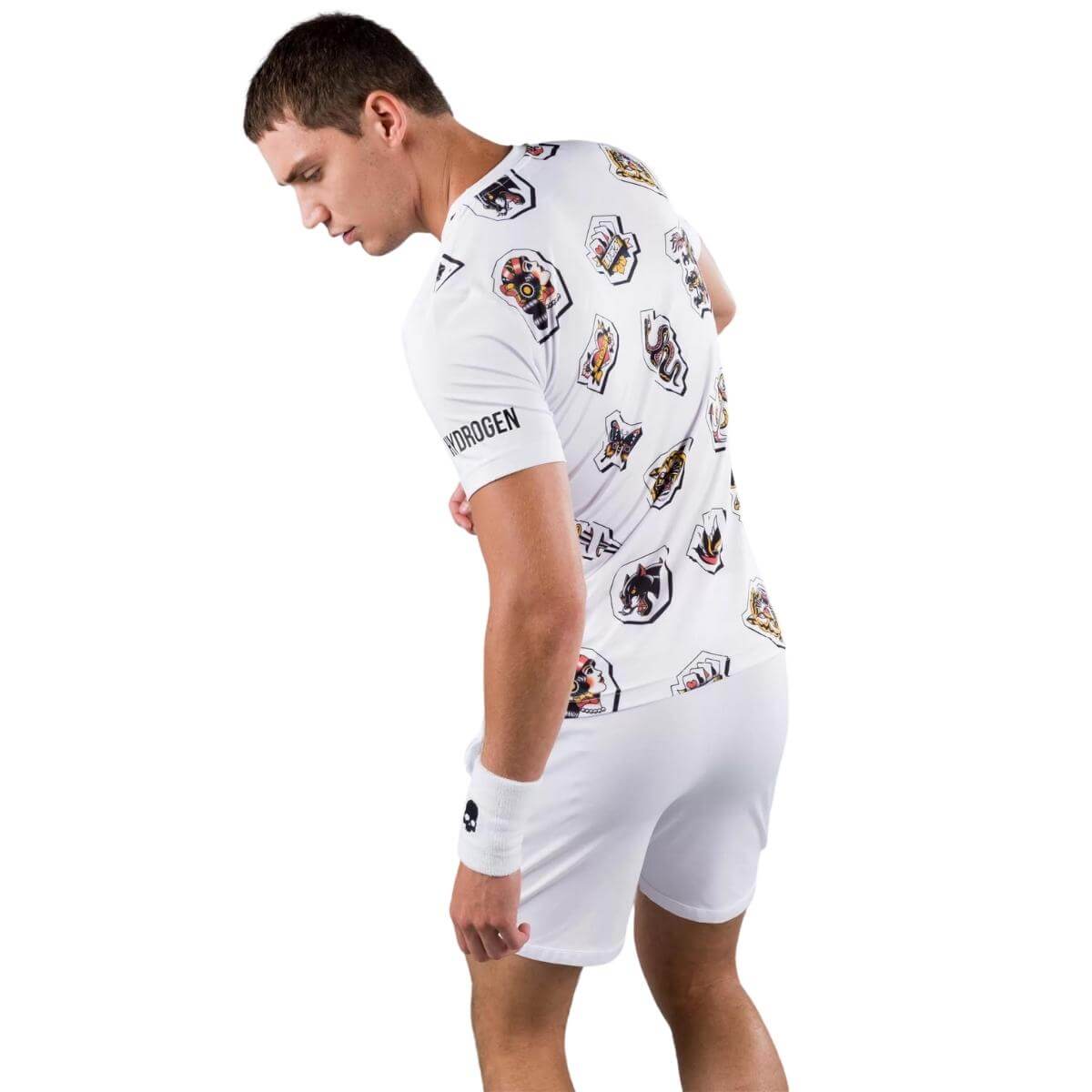 Polera Hydrogen Técnica Tattoo Blanca Hombre - Sur SportsVestuario
