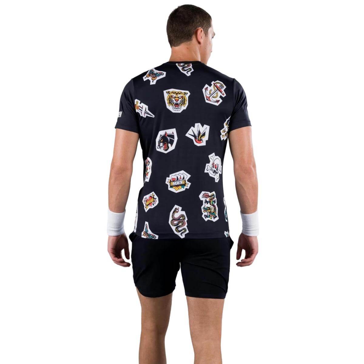 Polera Hydrogen Técnica Tattoo Negra Hombre - Sur SportsVestuario
