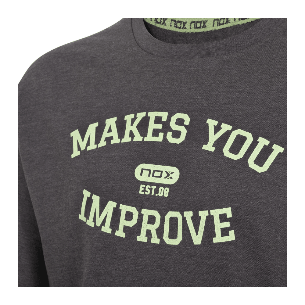 Polera Nox Basic Gris Letras Lima - Sur SportsPoleras