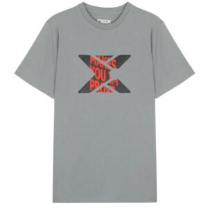 Polera Nox Basic Gris Logo Rojo - Sur SportsVestuario