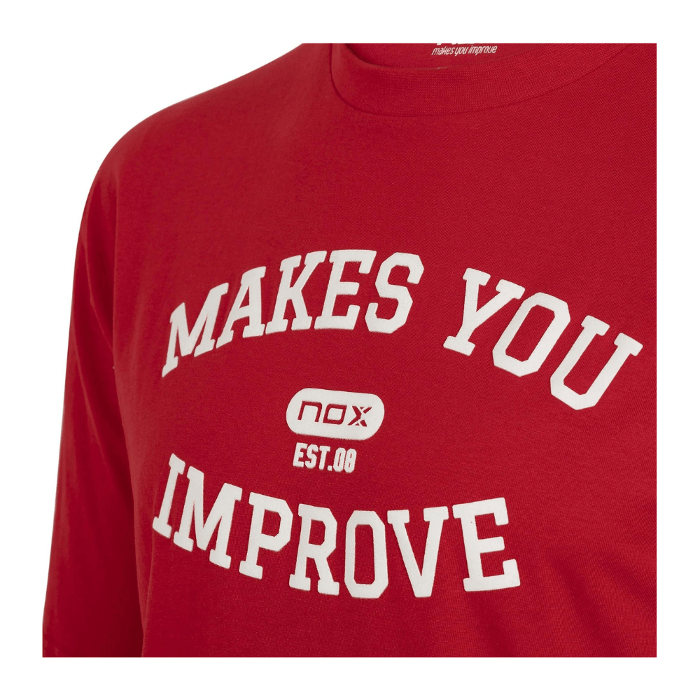 Polera Nox Basic Roja Letras Blanca - Sur SportsPoleras