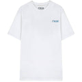 Polera Nox Blanca Logo Celeste