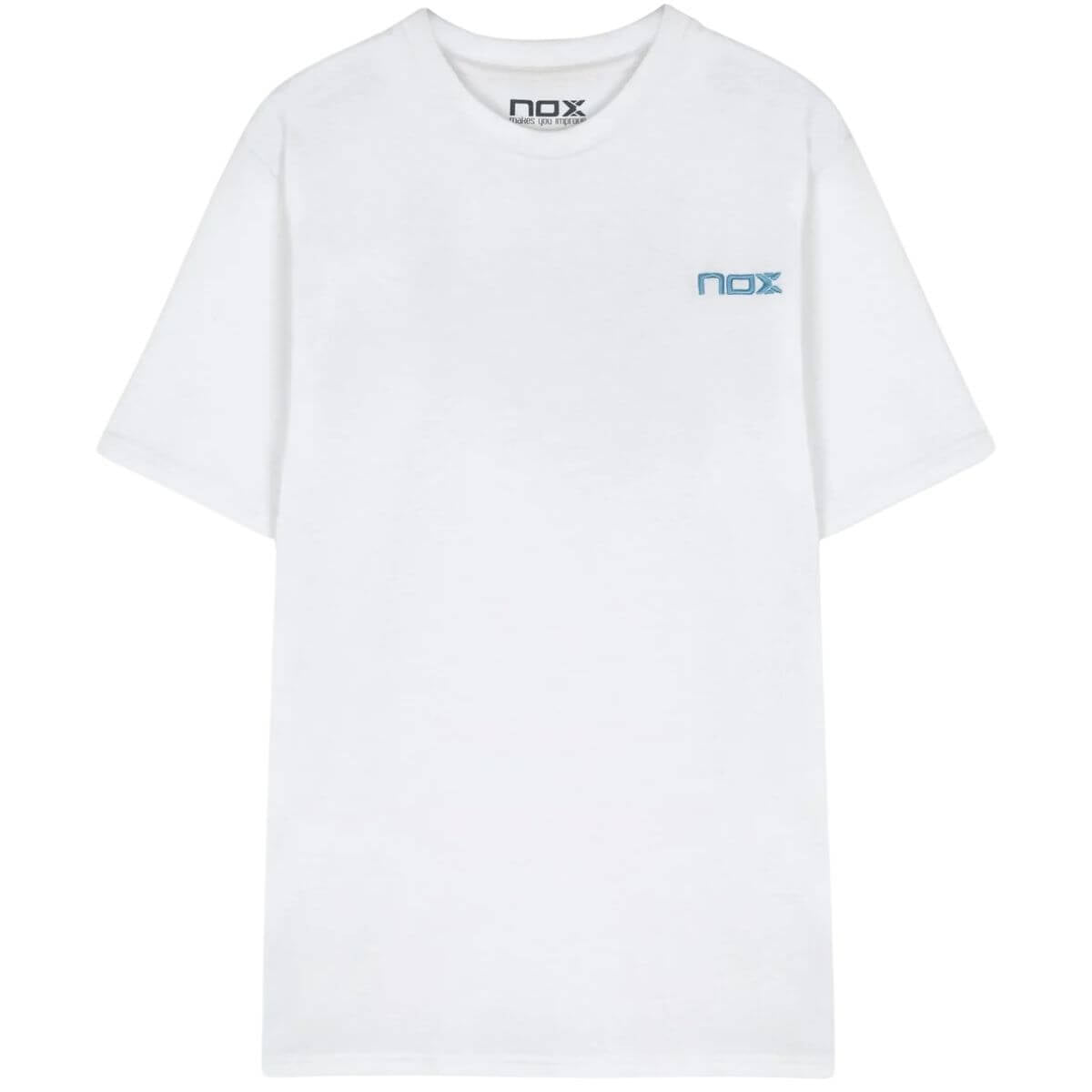 Polera Nox Blanca Logo Celeste - Sur SportsVestuario