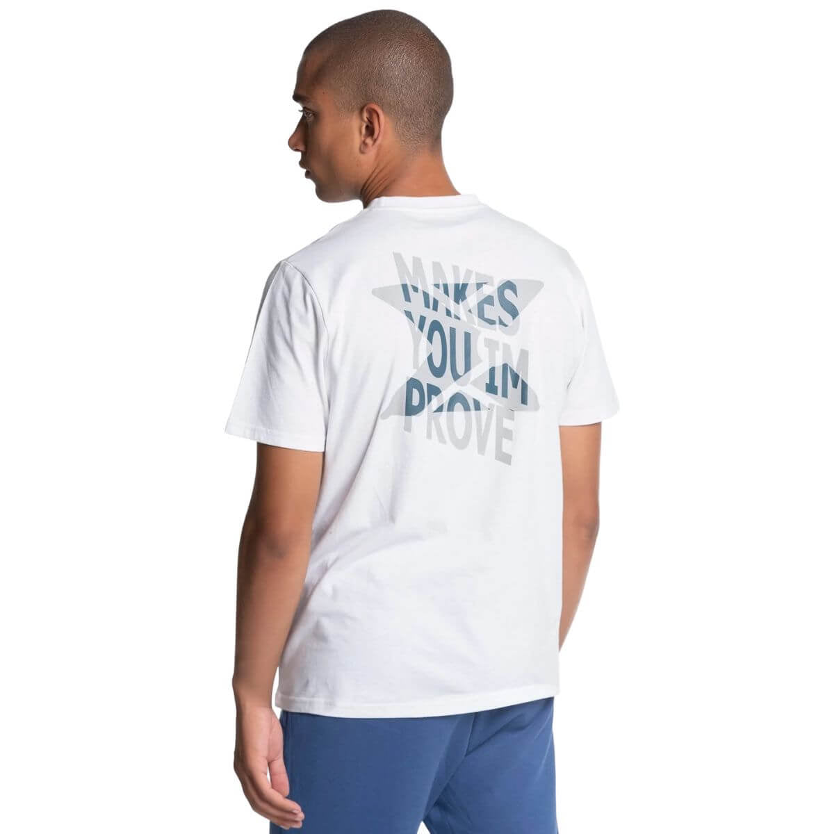 Polera Nox Blanca Logo Celeste - Sur SportsVestuario