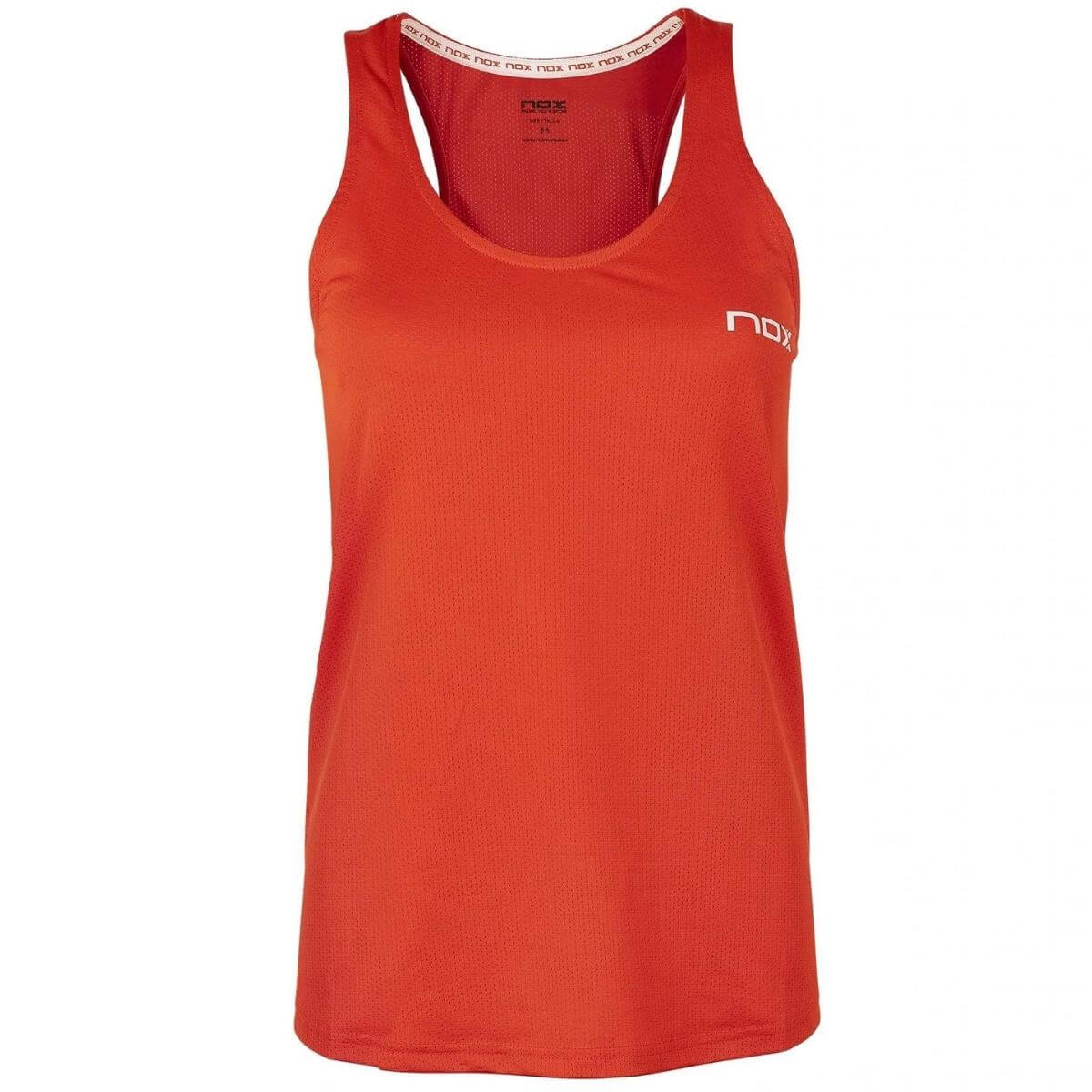 Polera Nox Mujer Tirantes Microperforada Team Roja Logo Blanco - Sur SportsVestuario
