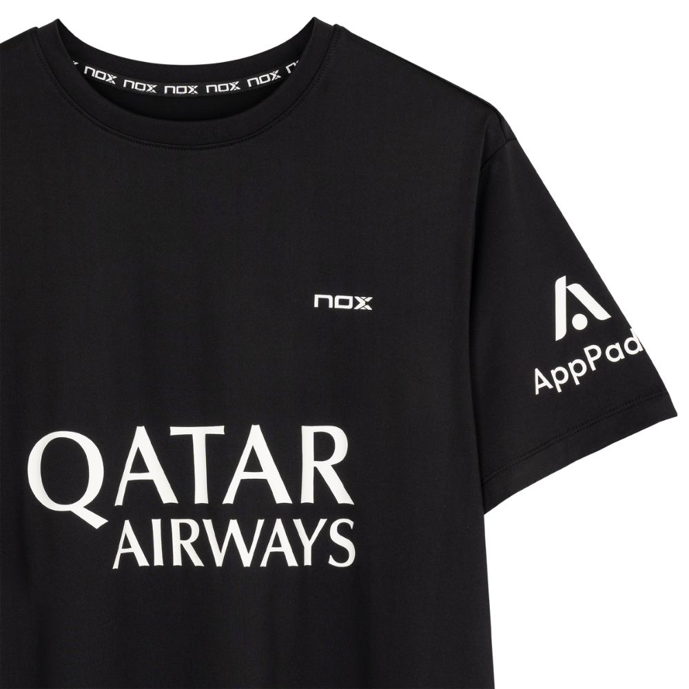 Polera Nox Sponsor AT10 Negra de Agustín Tapia 2025