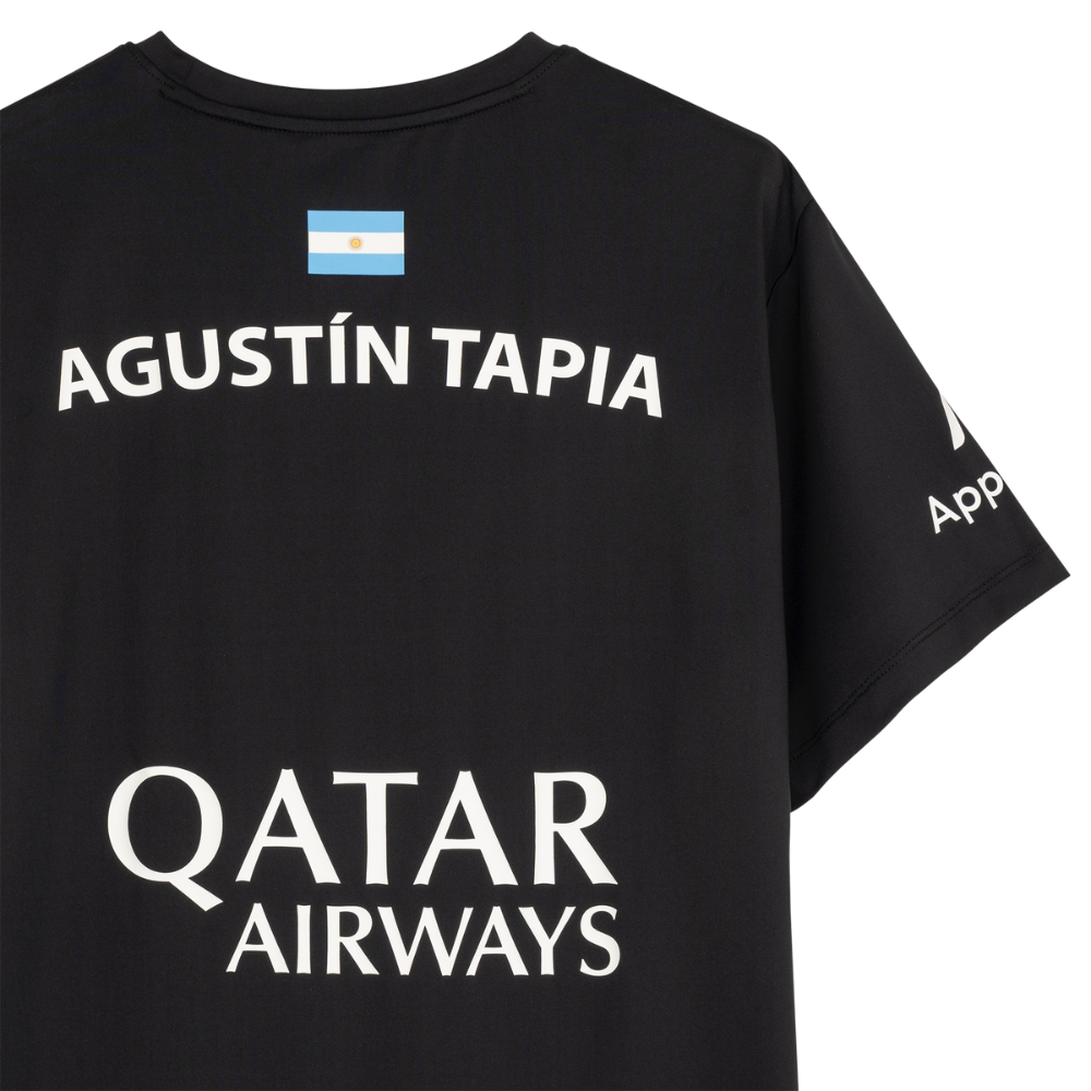 Polera Nox Sponsor AT10 Negra de Agustín Tapia 2025