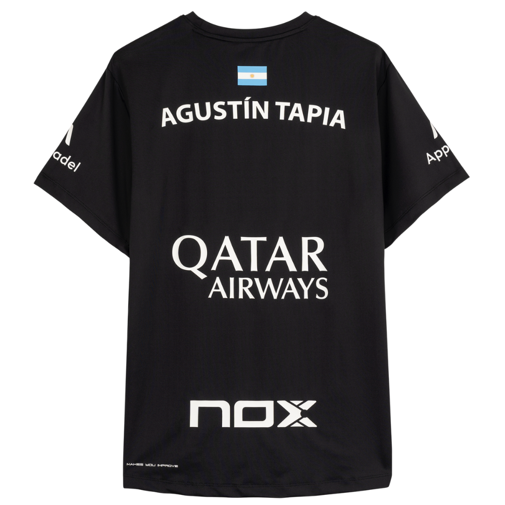 Polera Nox Sponsor AT10 Negra de Agustín Tapia 2025