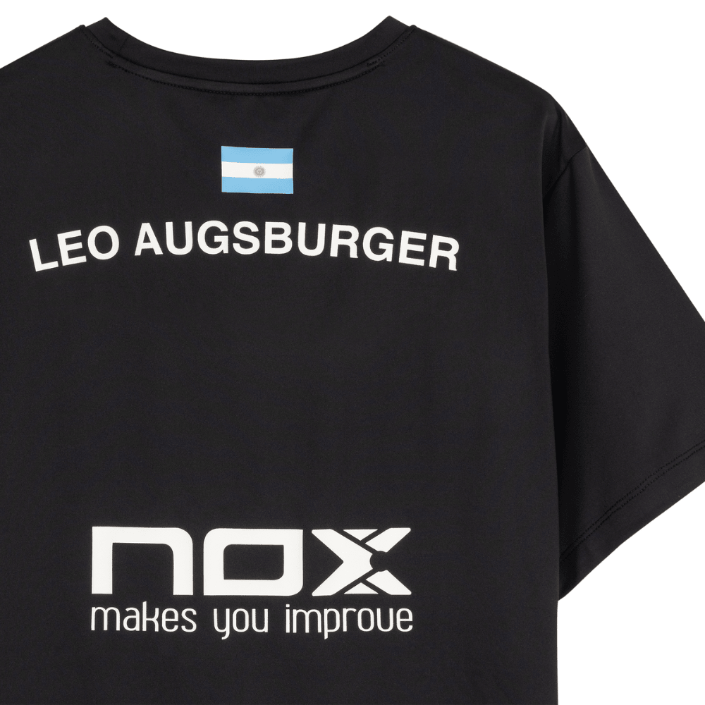 Polera Nox Sponsor LA10 Negra de Leo Augsburguer 2025 - Sur SportsVestuario