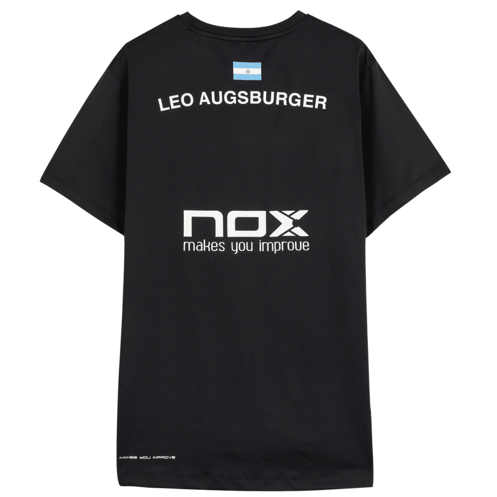 Polera Nox Sponsor LA10 Negra de Leo Augsburguer 2025 - Sur SportsVestuario