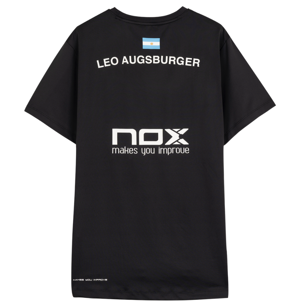 Polera Nox Sponsor LA10 Negra de Leo Augsburguer 2025