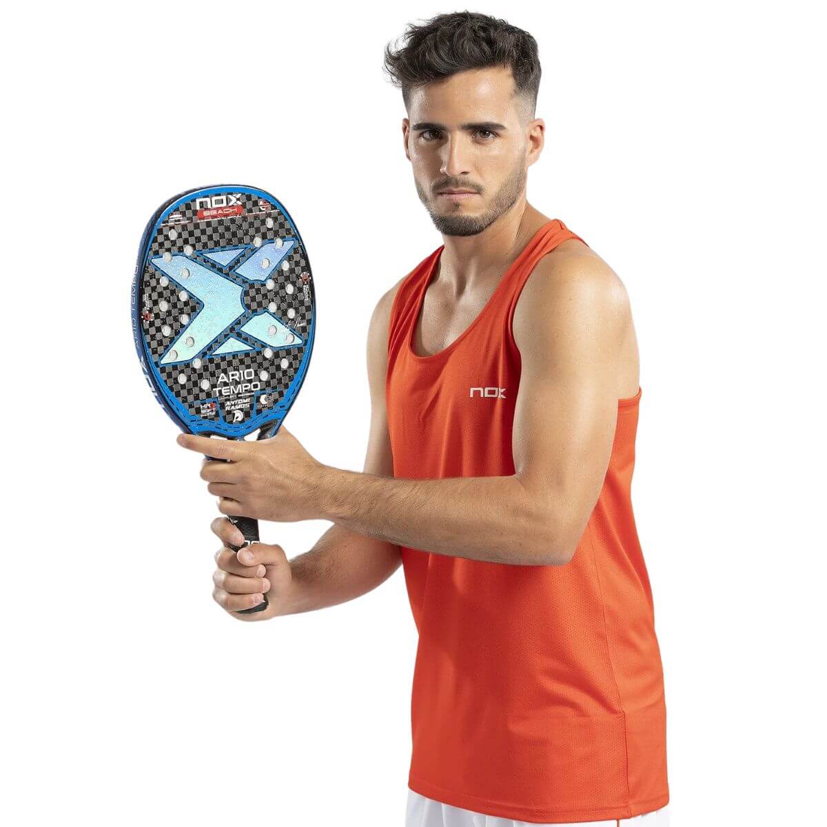 Polera Nox Tirantes Microperforada Team Roja Logo Blanco - Sur SportsVestuario