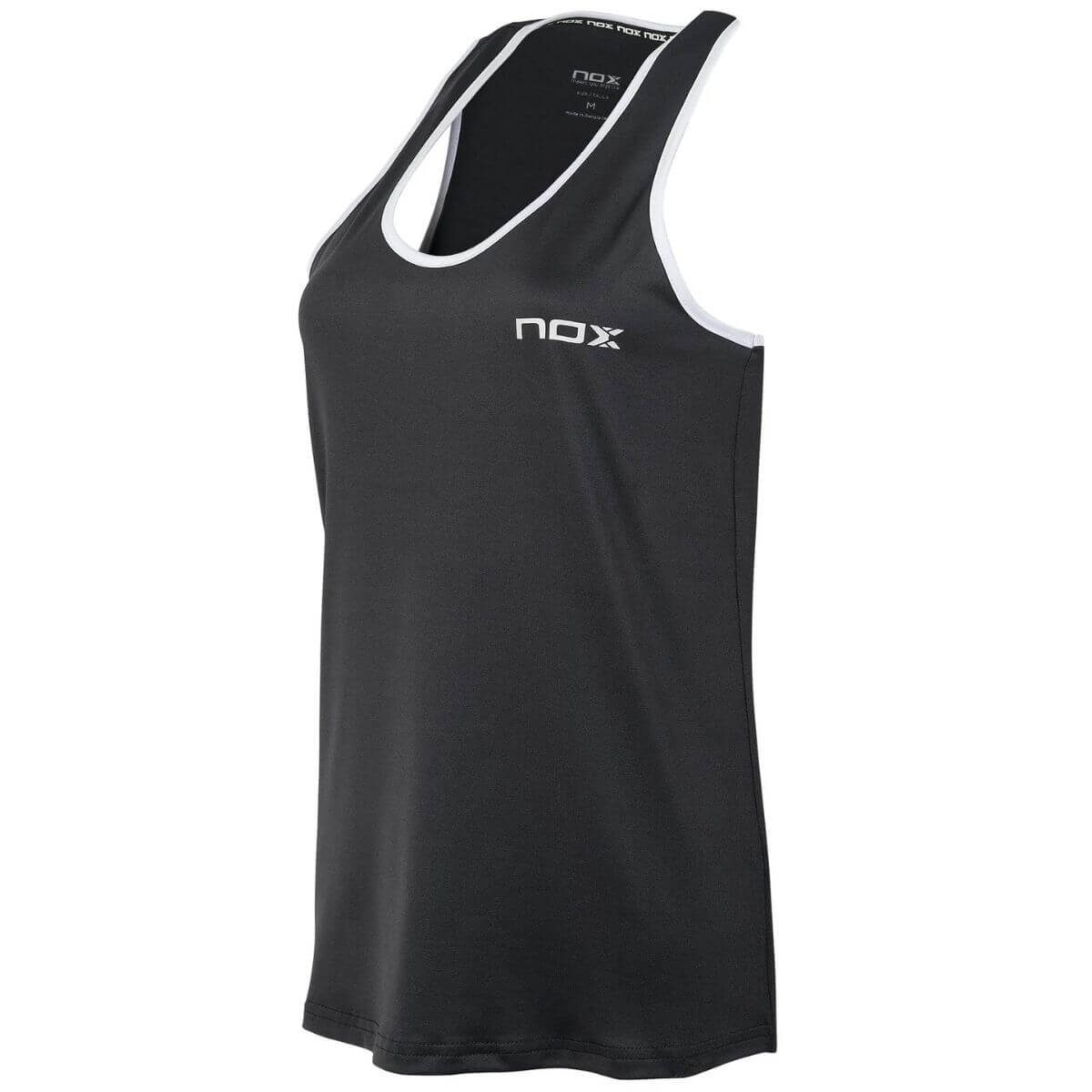 Polera Nox Tirantes Mujer Negro Logo Blanco - Sur SportsVestuario