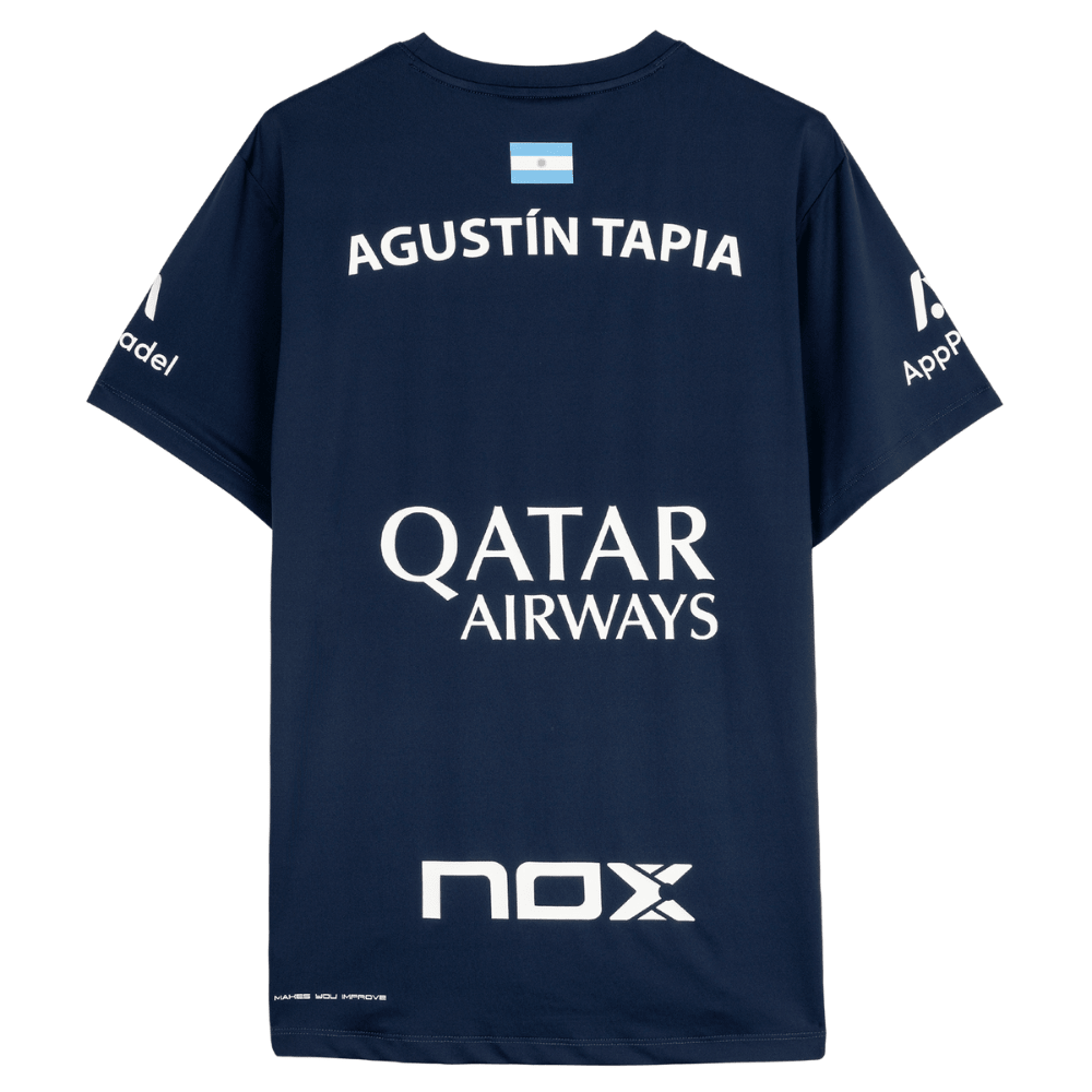Polera Sponsor Nox AT10 Azul Marino de Agustín Tapia 2025 - Sur SportsVestuario