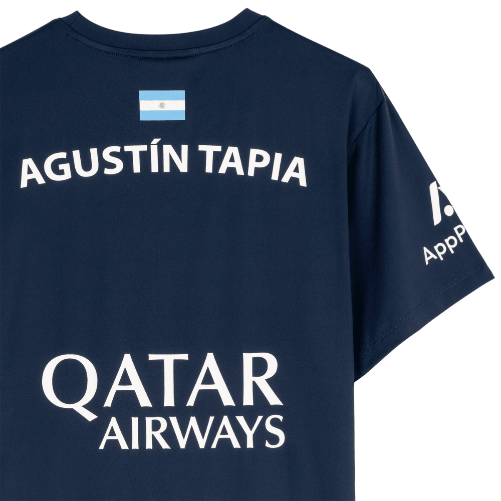 Polera Sponsor Nox AT10 Azul Marino de Agustín Tapia 2025 - Sur SportsVestuario
