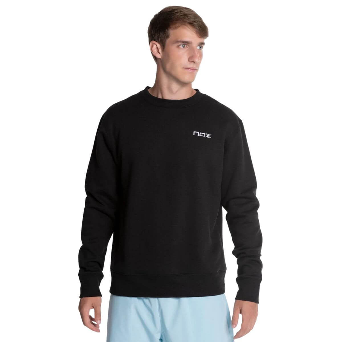 Poleron Nox Negro Logo Blanco - Sur SportsVestuario