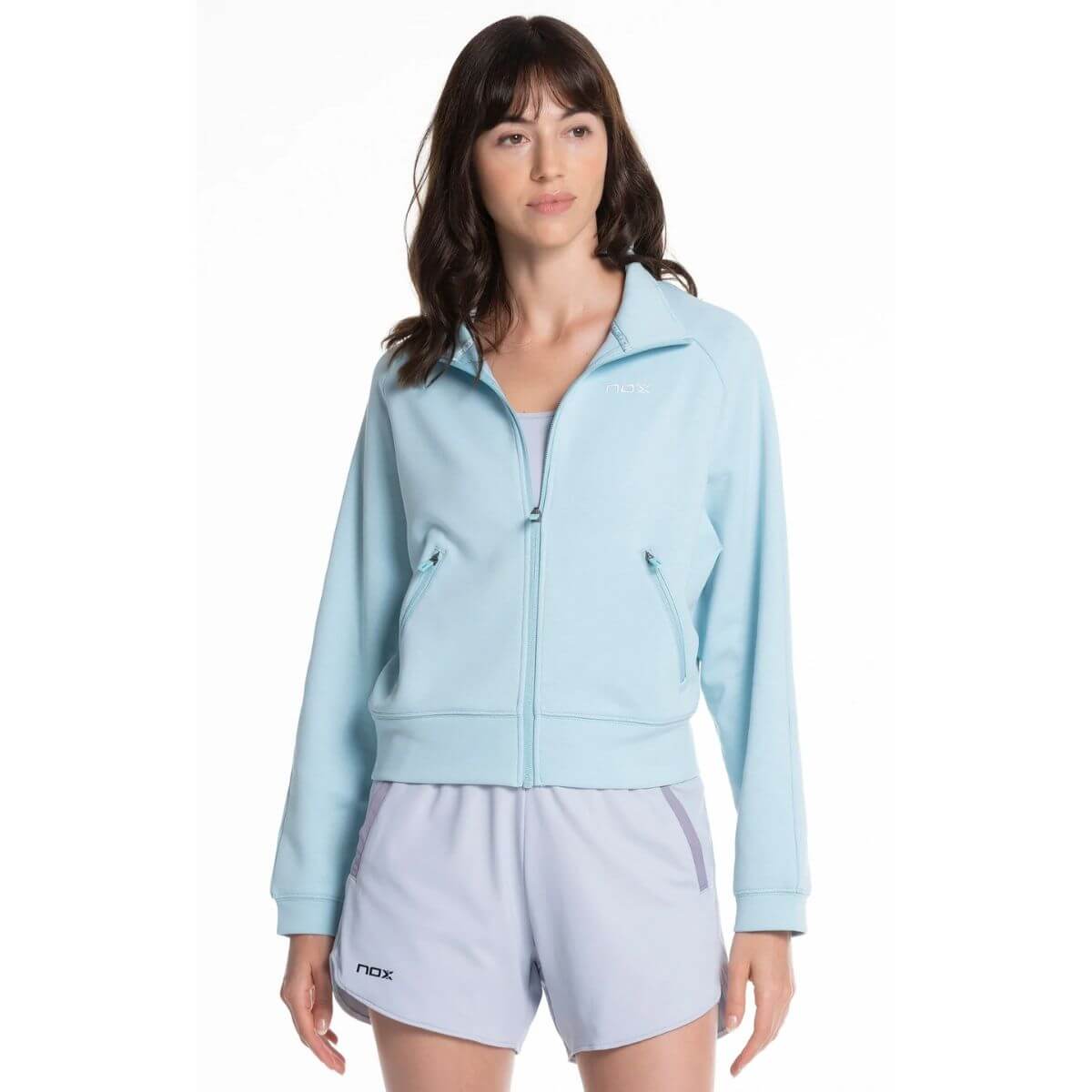 Poleron Nox Pro Mujer Azul Cielo - Sur SportsVestuario