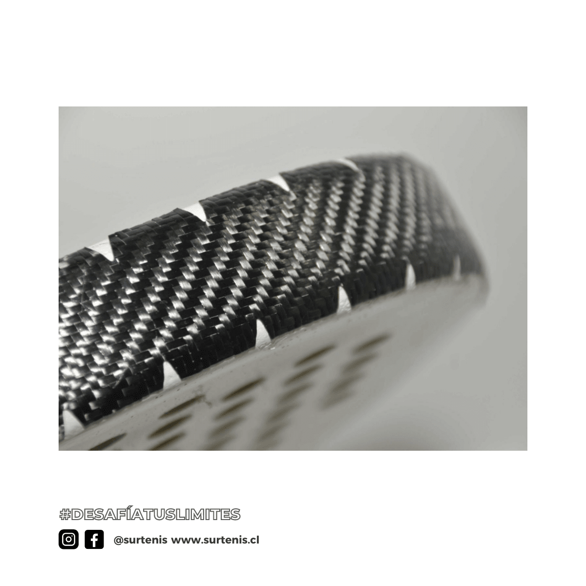Protector Pala Padel No+Crash Fibra Carbono Negro Talla L - Sur SportsAccesorios