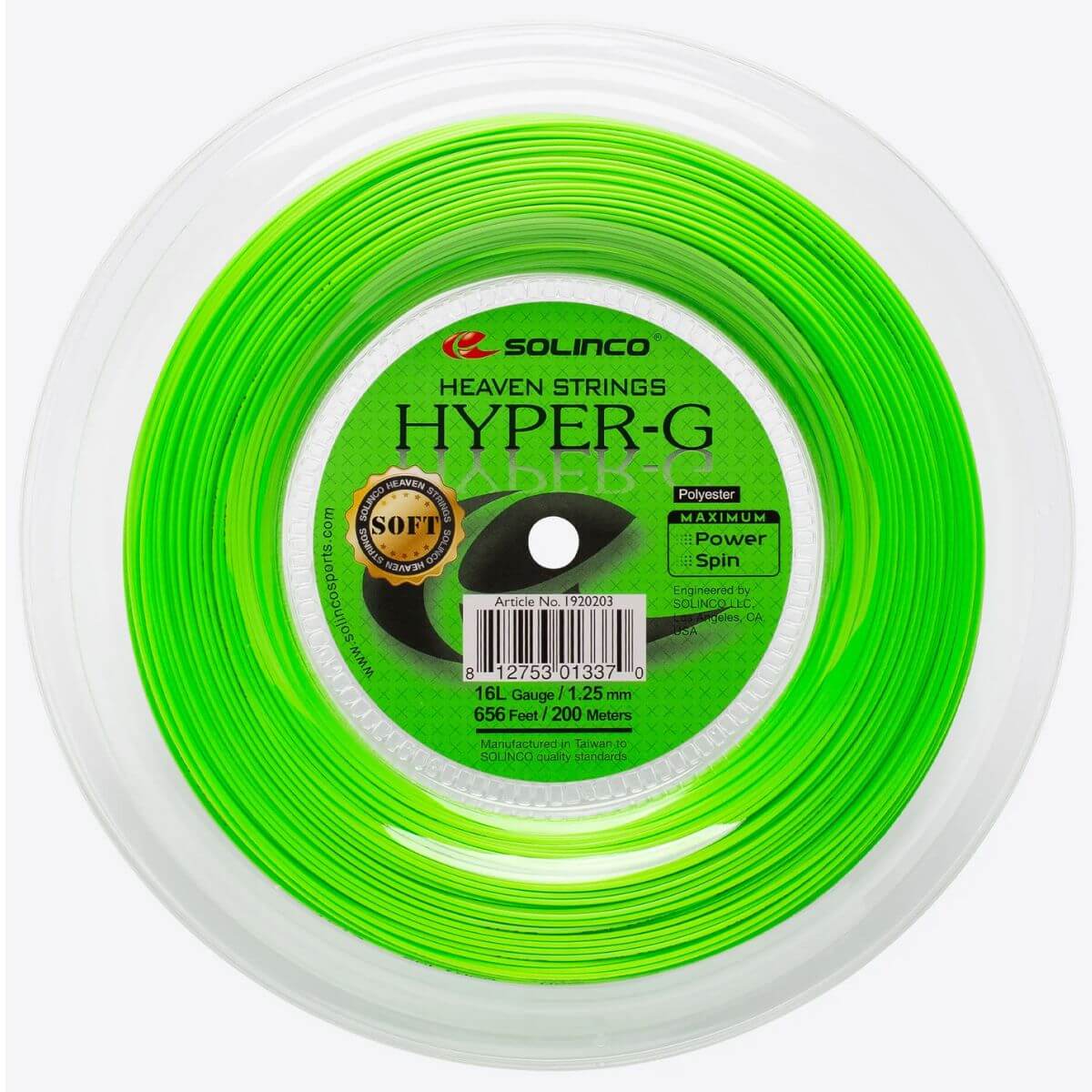 Rollo de cuerda Solinco Hyper - G Soft - Sur SportsRollos y cuerdas