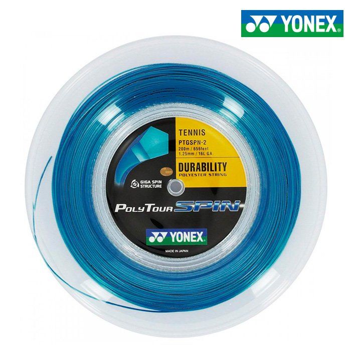 Rollo de Cuerda Yonex Poly Tour Spin Azul Oscuro (200m) - Sur SportsAccesorios