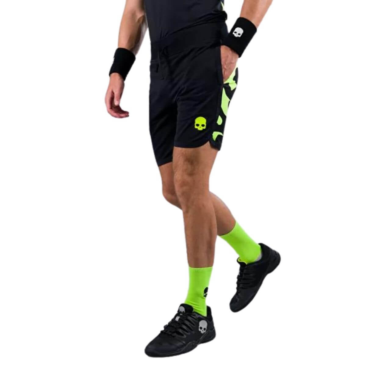 Short Hydrogen Camuflaje Técnico Negro Amarillo Fluor Hombre - Sur SportsVestuario