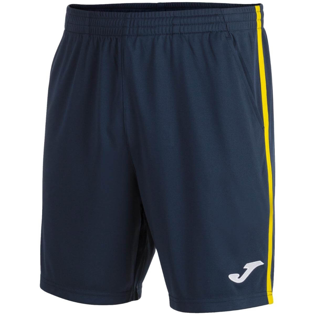 Short Joma Open III Azul Marino Franja Amarilla - Sur SportsVestuario