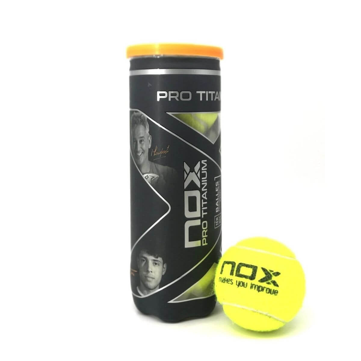 Tarro de pelota Nox Titanium Pro X3 1 unidad - Sur SportsPelotas