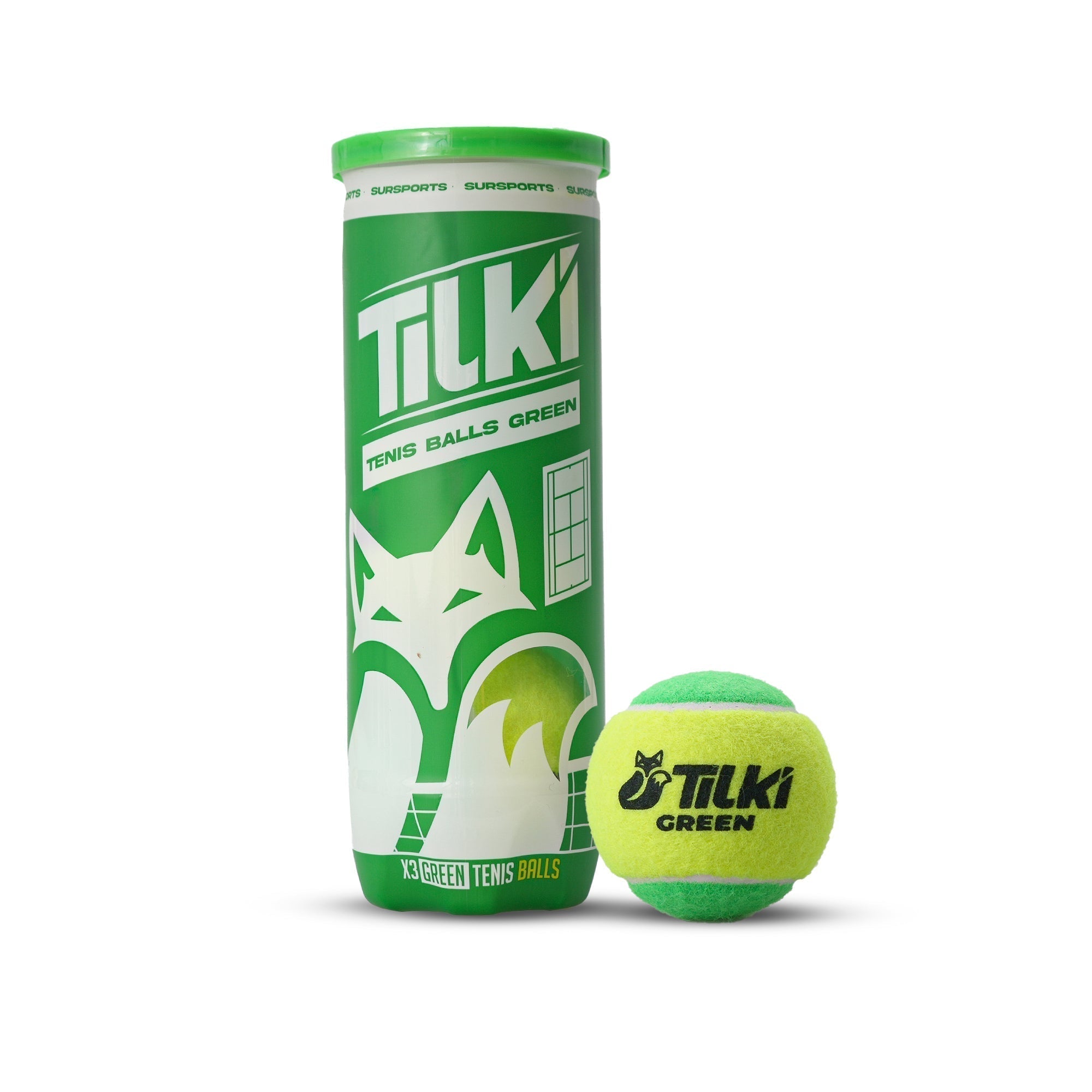 Tarro de Pelota Tilki Tenis Bombastic Verde X3 - Sur SportsPelotas