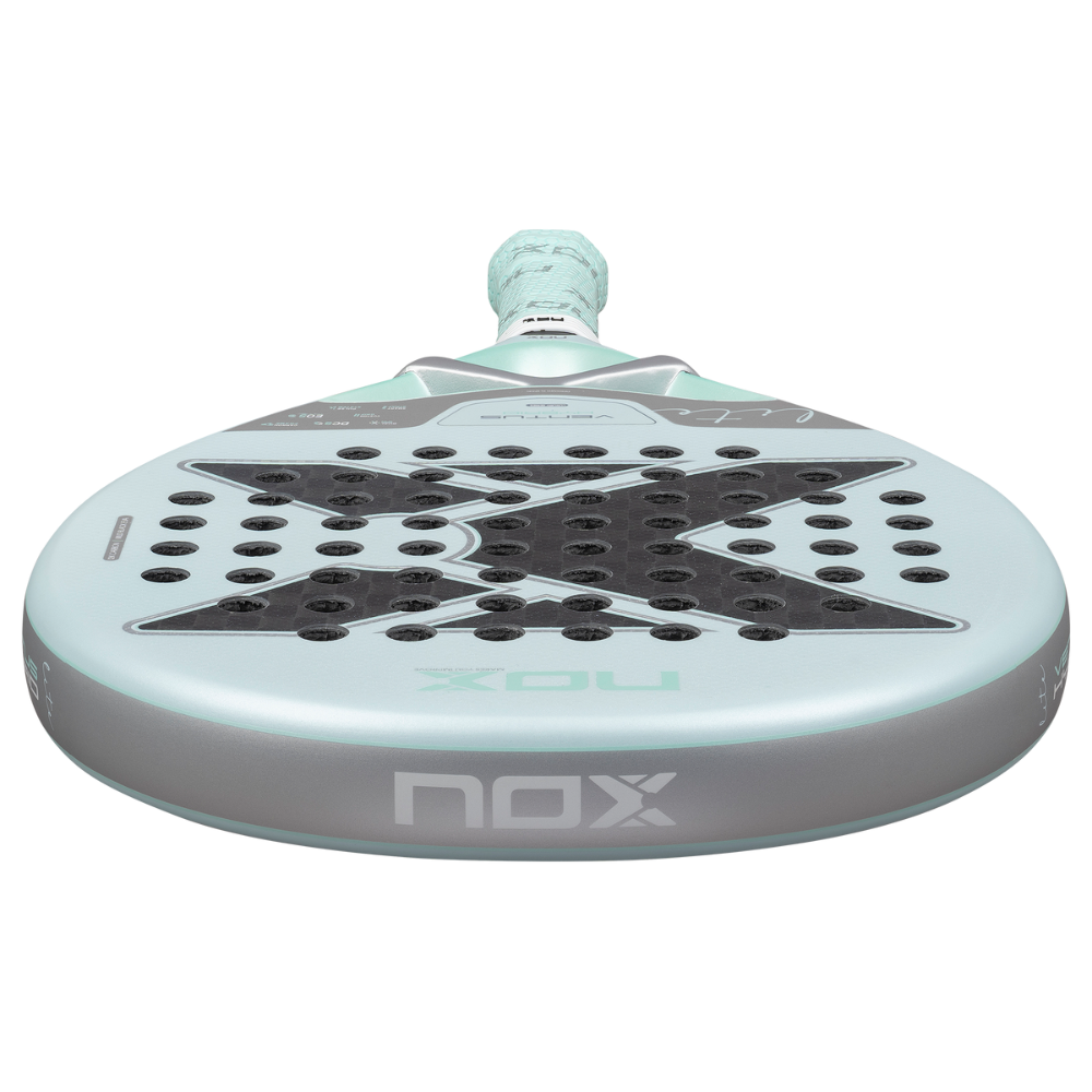 Pala de Padel Nox Ventus Hybrid 12K Lite 2026 + Tarro de pelotas +Overgrip + Protector