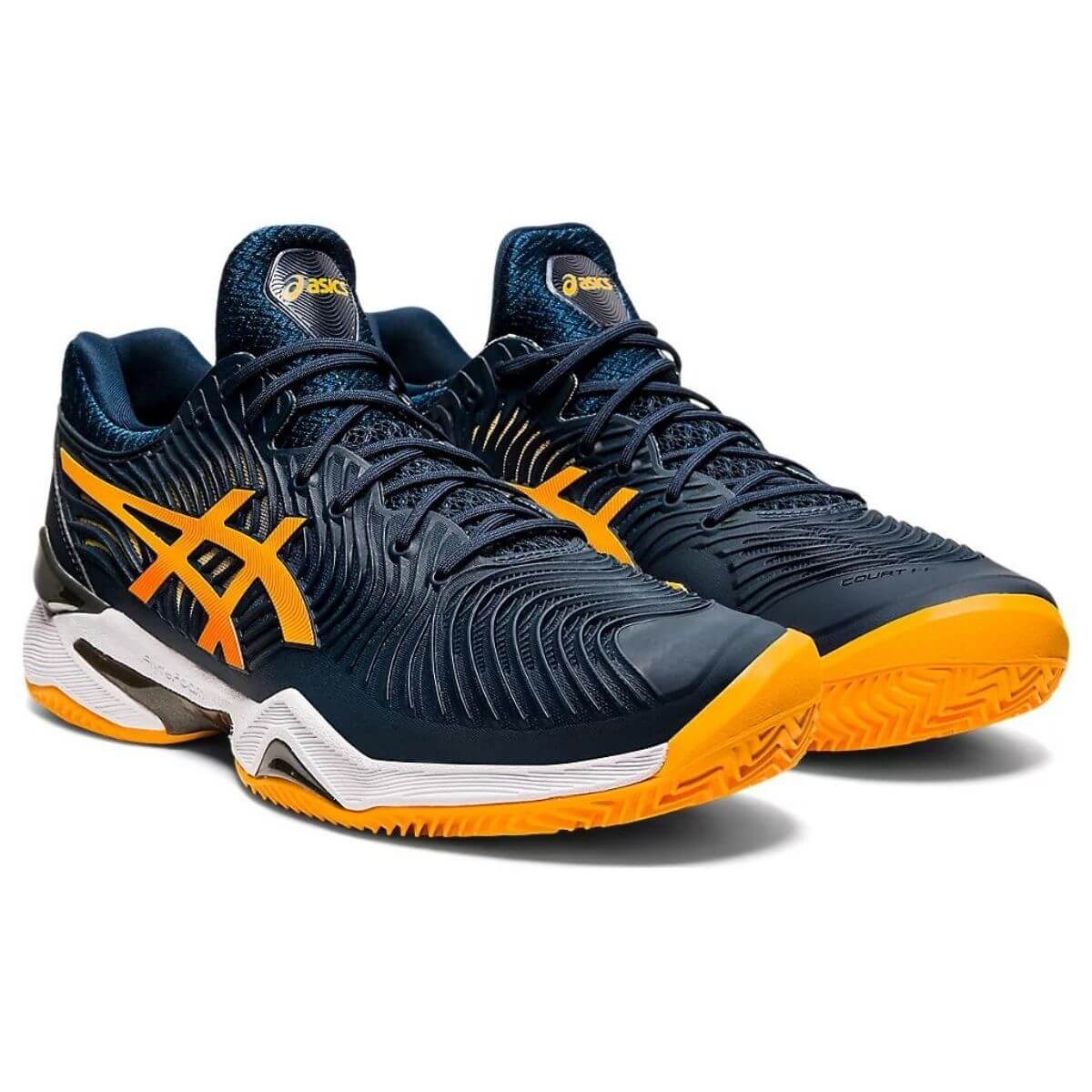 Zapatilla Asics Court FF 2 Clay Azul Marino Naranja - Sur SportsZapatillas