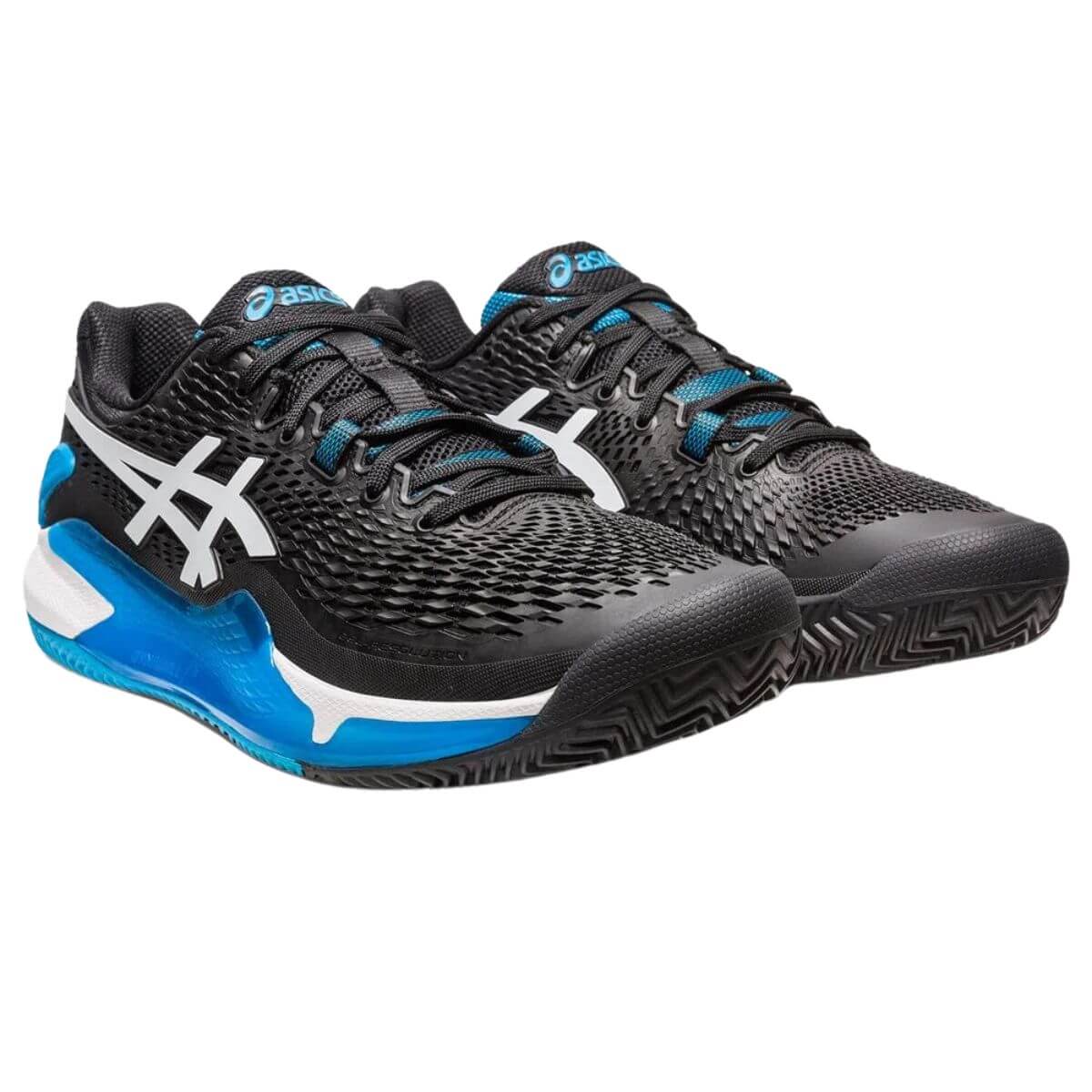 Zapatilla Asics Gel Resolution 9 Clay Black White - Sur SportsZapatillas