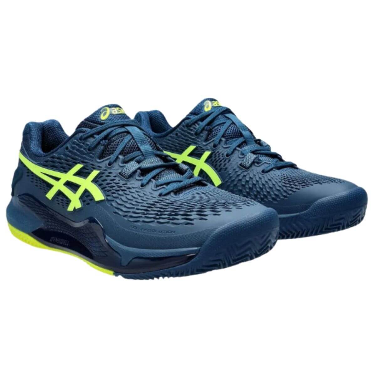 Zapatilla Asics Gel Resolution 9 Clay Mako Blue Safety Yellow - Sur SportsZapatillas