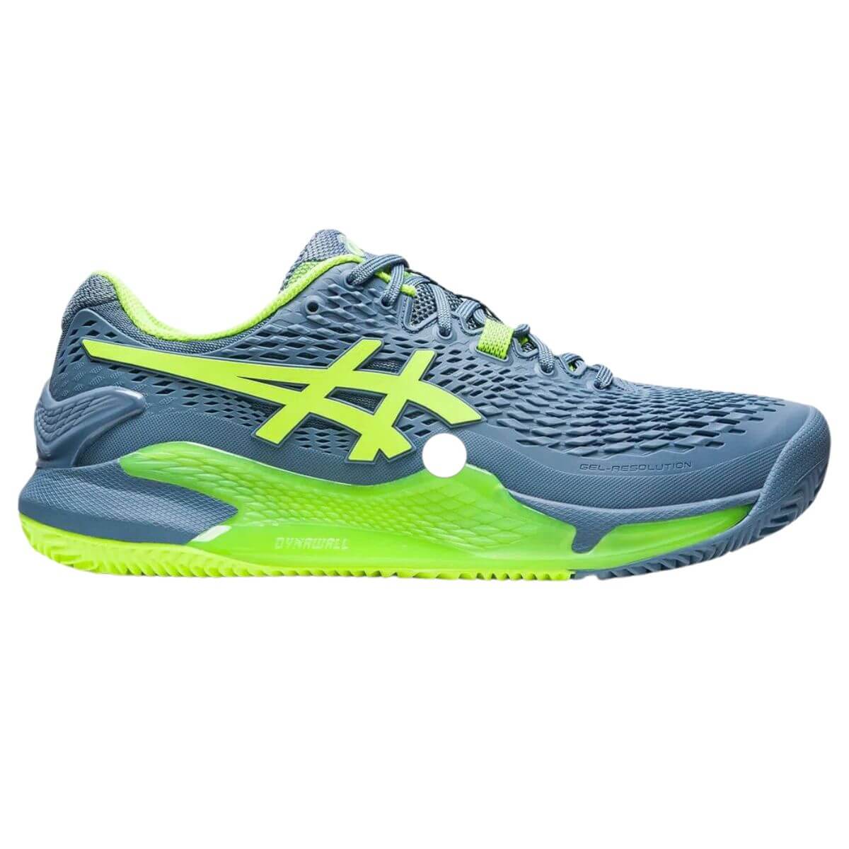 Zapatilla Asics Gel Resolution 9 Clay Steel Blue Hazard Green - Sur SportsZapatillas