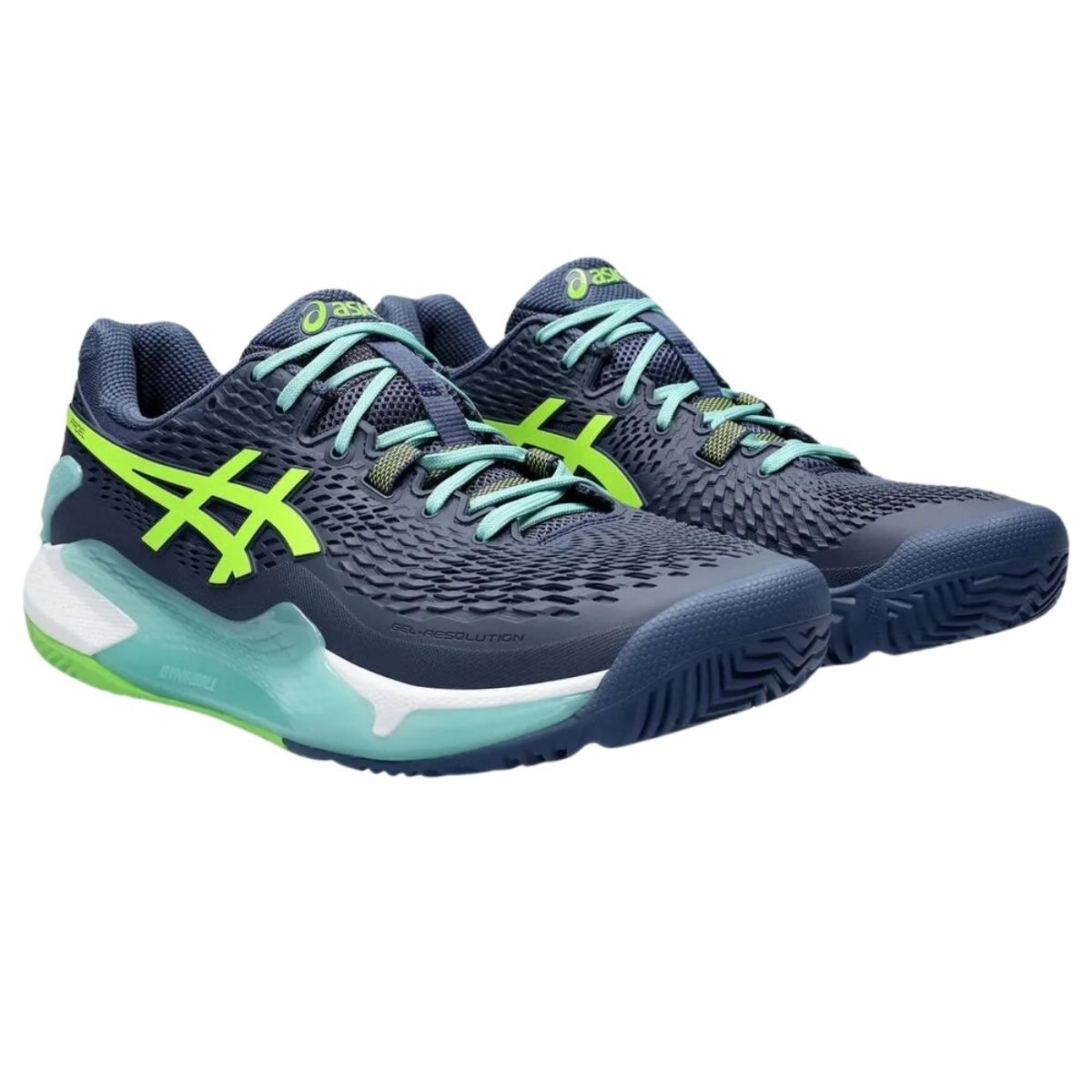 Zapatilla Asics Gel Resolution 9 Padel Thunder Blue Electric Lime - Sur SportsZapatillas