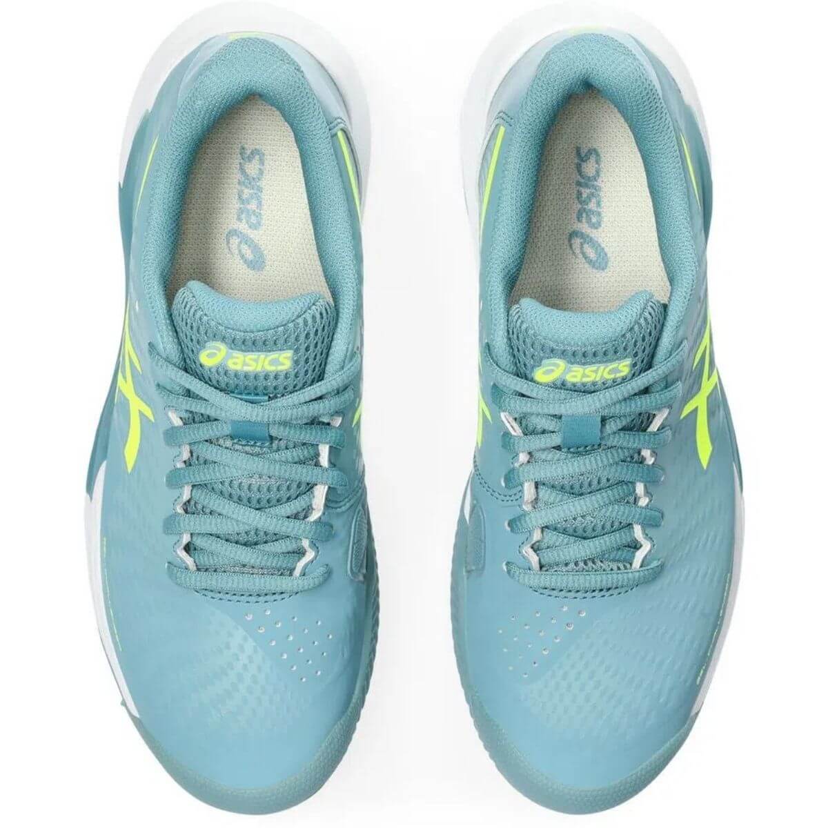 Zapatilla Asics Mujer Gel Challenger 14 Clay Gris Blue Safety Yellow - Sur SportsZapatillas