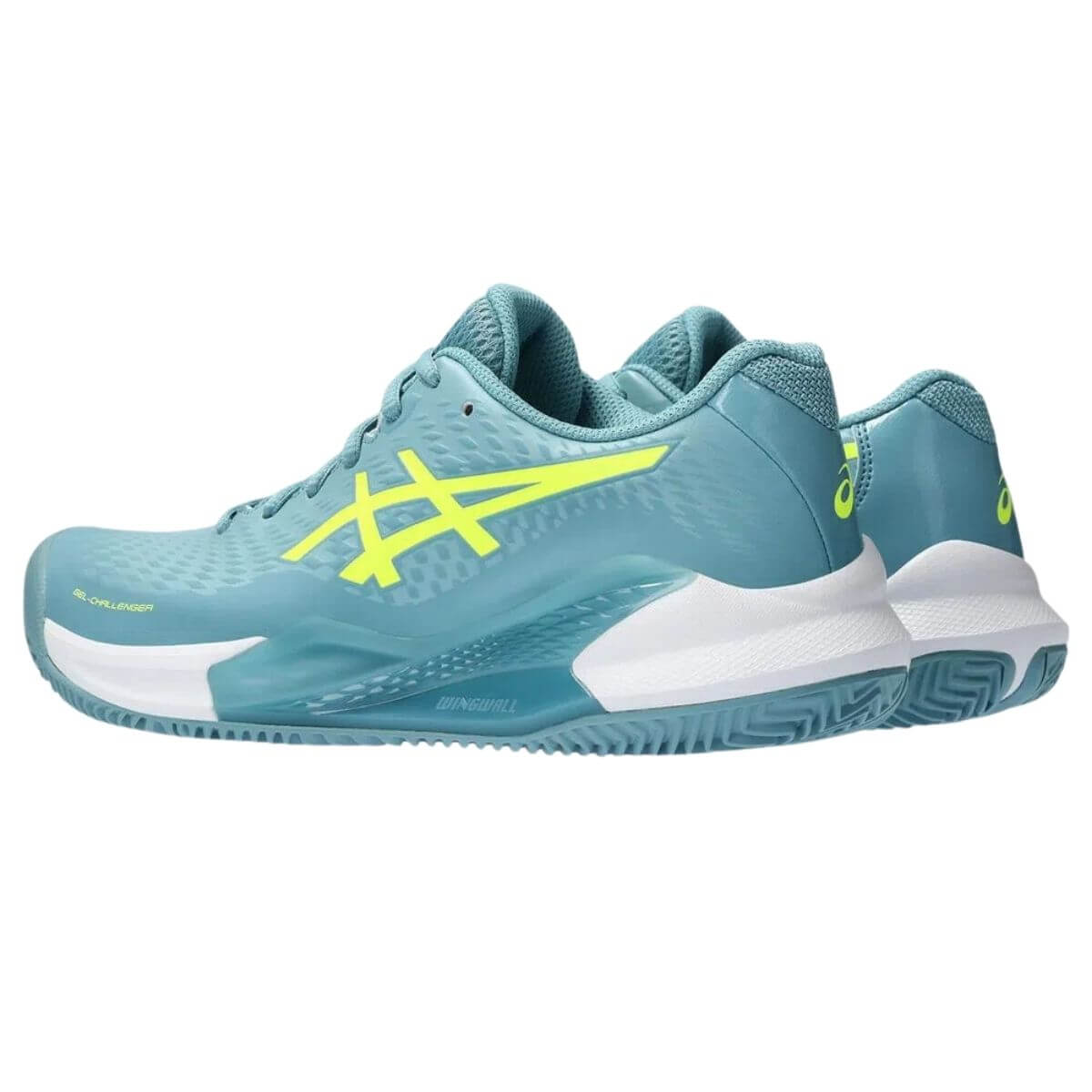 Zapatilla Asics Mujer Gel Challenger 14 Clay Gris Blue Safety Yellow - Sur SportsZapatillas