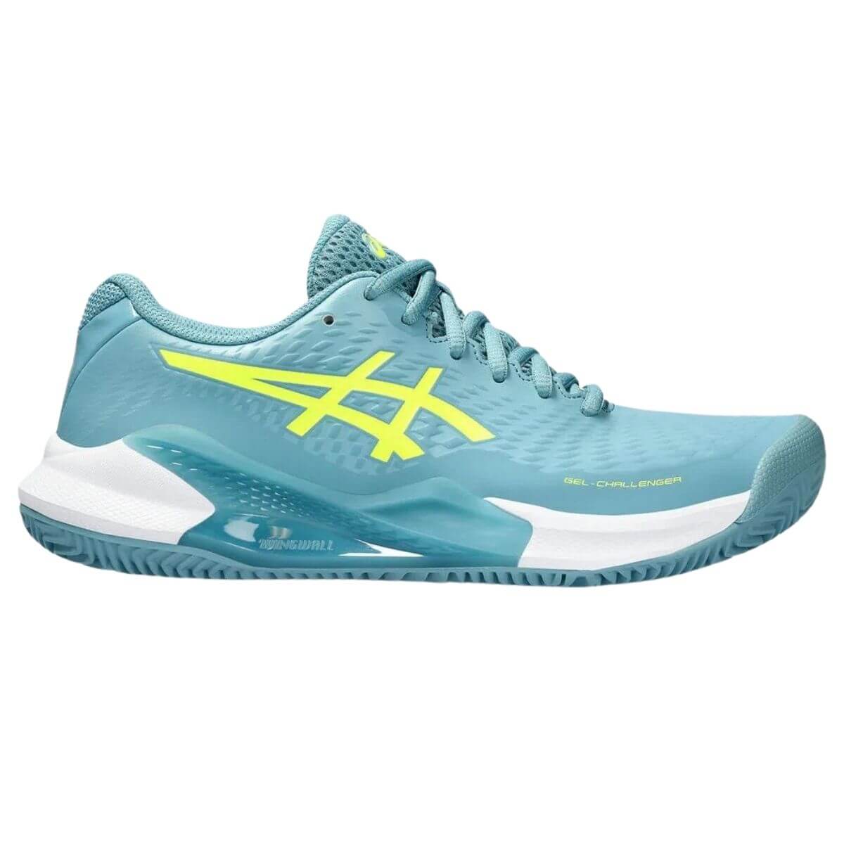Zapatilla Asics Mujer Gel Challenger 14 Clay Gris Blue Safety Yellow - Sur SportsZapatillas