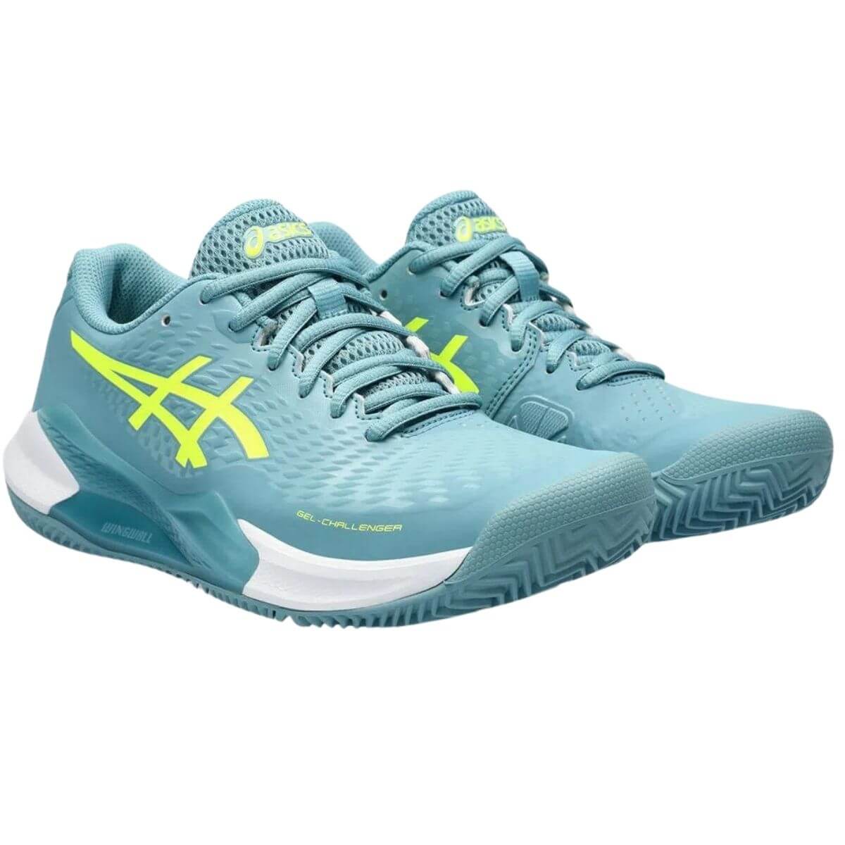 Zapatilla Asics Mujer Gel Challenger 14 Clay Gris Blue Safety Yellow - Sur SportsZapatillas