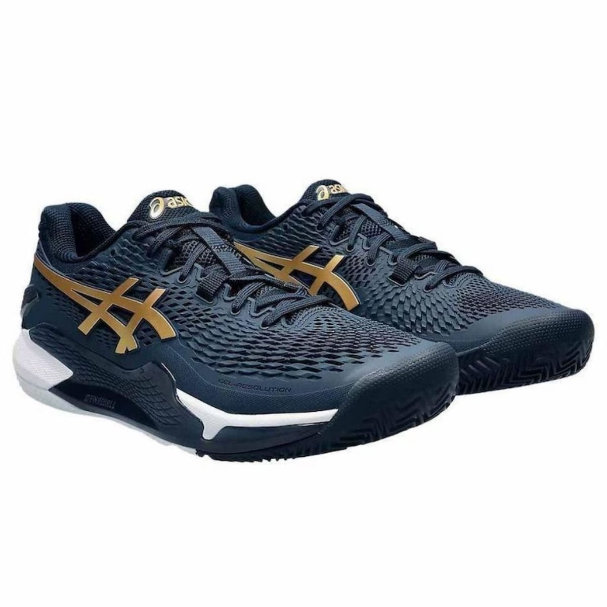 Zapatilla Asics Mujer Gel Resolution 9 Clay French Blue Pure Gold - Sur SportsZapatillas