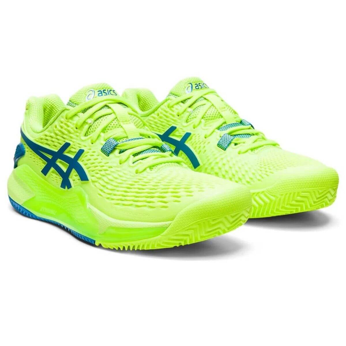 Zapatilla Asics Mujer Gel Resolution 9 Clay Hazard Green Blue - Sur SportsZapatillas