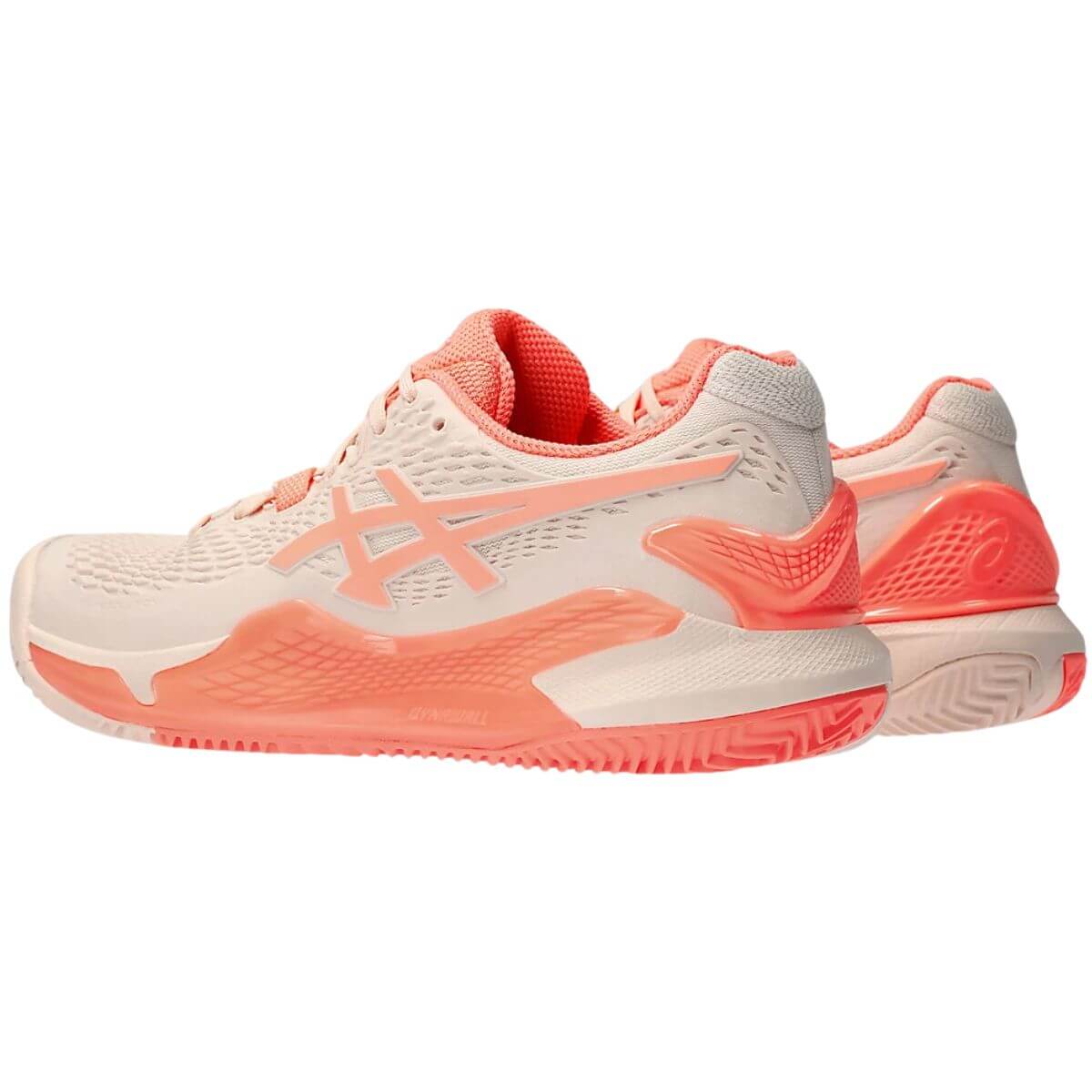 Zapatilla Asics Mujer Gel Resolution 9 Clay Pearl Pink Sun Coral - Sur SportsZapatillas