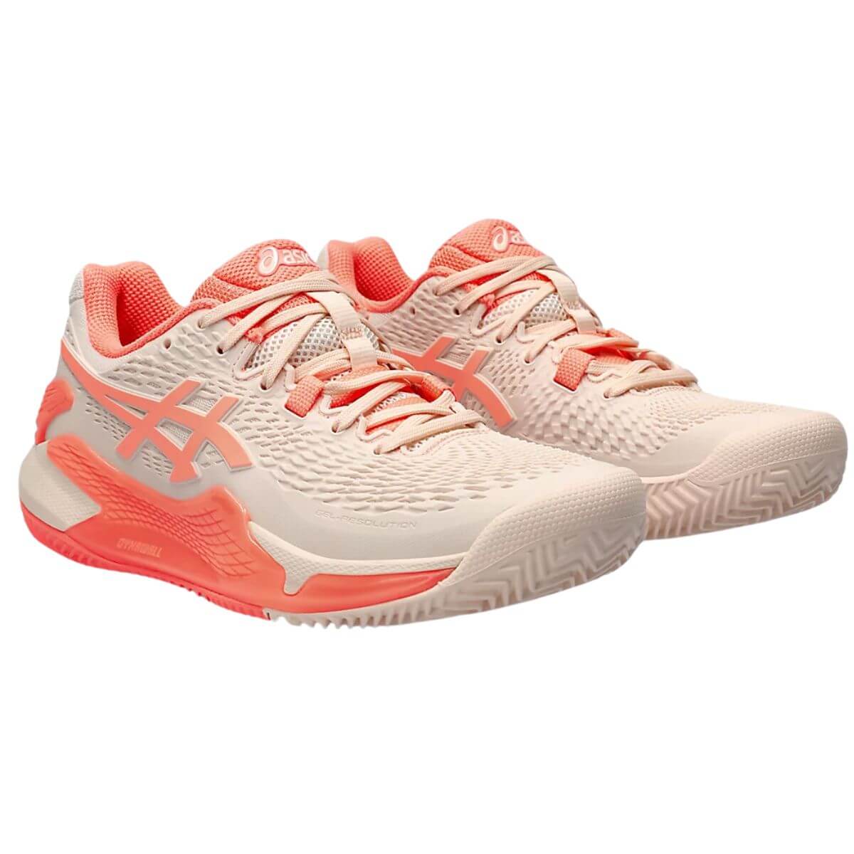 Zapatilla Asics Mujer Gel Resolution 9 Clay Pearl Pink Sun Coral - Sur SportsZapatillas