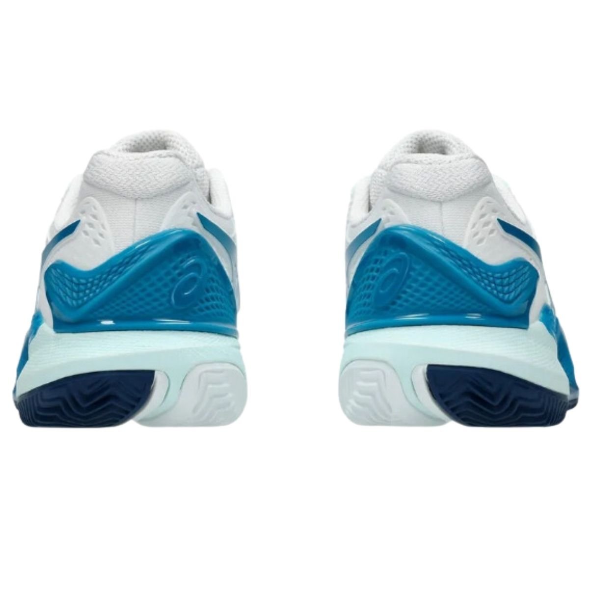 Zapatilla Asics Mujer Gel Resolution 9 Clay White Teal Blue - Sur SportsZapatillas