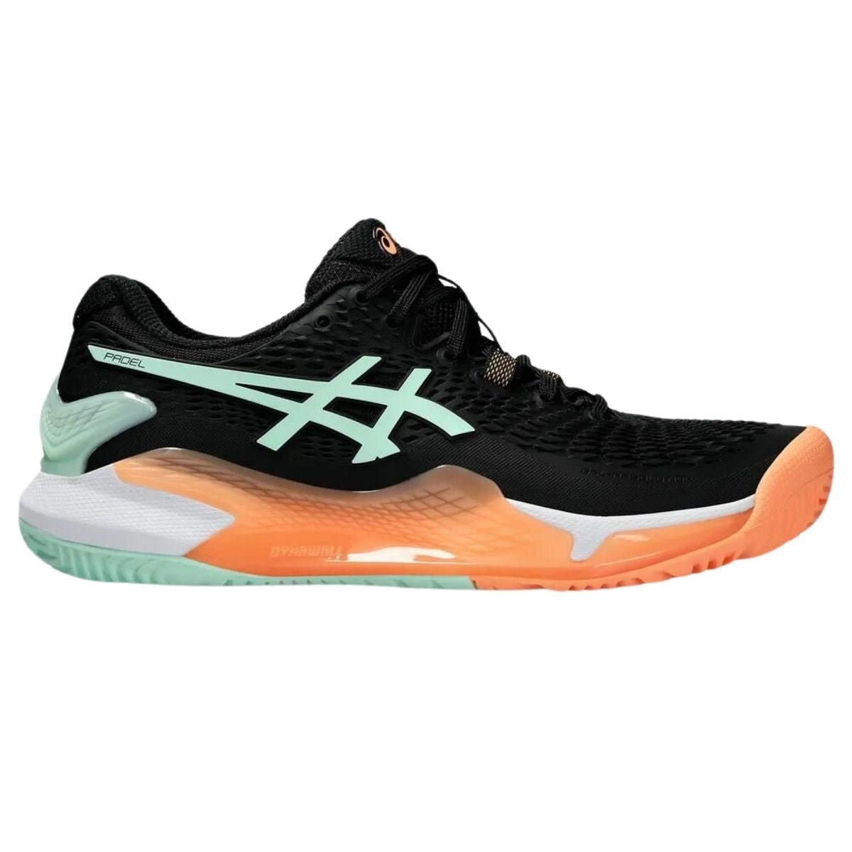 Zapatilla Asics Mujer Gel Resolution 9 Padel Black Mint Tint - Sur SportsZapatillas